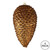 Vickerman N187276D 7" Mocha Matte Glitter Pinecone 4/Bag