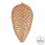  Vickerman N187380D 10" Cafe Latte Matte Glitter Pinecone 2/