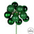 Vickerman N192504 12" Green Ball Ornament Pick 4/Bg