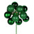  Vickerman N192504 12" Green Ball Ornament Pick 4/Bg
