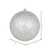  Vickerman N195407D 4" Silver Crackle Ball Ornament 6/Bag