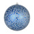 Vickerman N195631D 6" Midnight Blue Crackle Ball Orn 4/Bag