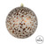 Vickerman N195676D 6" Mocha Crackle Ball Ornament 4/Bag