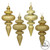 Vickerman N500008 4" Gold Finial 4 Finish Asst 8/Bx