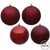  Vickerman N590865 3" Burgundy Ball 4 Finish Asst 16/Bx
