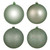 Vickerman N591540DA 6" Frosty Mint 4-Finish Ball Asst 4/Bg