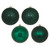 Vickerman N592574DA 10" Midnt Green Ball 4 Finish Asst 4/Bag
