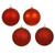 Vickerman N593003DA 12" Red 4 Finish Ball Asst Drilled 4/Bg