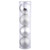 Vickerman N593007DA 12" Silver 4 Fin Ball Asst Drilled 4/Bg