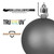 Vickerman N593031DMV 12" Midnt Blue Matte Ball UV Drilled
