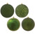 Vickerman N593064DA 12" Moss Green Ball 4 Finish Asst 4/Bag