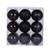 Vickerman N220752 4" Black White Silver Orn Asst 18/box