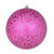 Vickerman N195670D 6" Fuchsia Crackle Ball Ornament 4/Bag