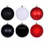 Vickerman N220551 3" Red Black White Ornament Asst 24/box
