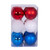 Vickerman N220368 3" Red White Blue Ornament Asst 12/box