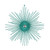 Vickerman M184542 6.5" Teal Glitt Snowflake Burst 6/Bg