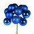 Vickerman N192502 12" Blue Ball Ornament Pick 4/Bg