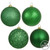 Vickerman N590804 3" Green 4 Finish Orn Asst 16/Box