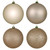Vickerman N592043DA 8" Oat 4-Finish Ball Orn Asst 4/Bag