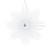 Vickerman M184511 6.5" White Glitt Snowflake Burst 6/Bag