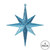 Vickerman M167212 8" Turquoise Glitt Bethlehem Star 4/Box
