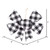 Vickerman MC211911 7" Black-White Plaid Christmas Ornament Bow