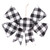  Vickerman MC211911 7" Black-White Plaid Christmas Ornament Bow