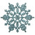 Vickerman M101632 8" Baby Blue Glitter Snowflake 12/Pvc Bx