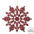  Vickerman M101605 8" Burgundy Glitter Snowflake 12/Pvc Box