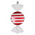 Vickerman M152803 13" Red-White Stripe Candy Glitter