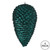 Vickerman N187262D 7" Sea Blue Matte Glitter Pinecone 4/Bag