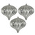 Vickerman N151287DSV 5.7" Pewter Shiny Onion UV 3/Bag