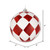  Vickerman N180603 6" Red Ball White Diamond Glitter 3/Box