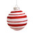 Vickerman N100712 3" Candy Cane Stripe Ball Orn 4/Box