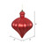 Vickerman N175803D 6" Red Matte Onion Drop 4/Bg