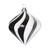 Vickerman M133277 6" Black-White Candy Glit Swirl Diamond
