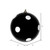 Vickerman MC201517 6" Black Candy Ball White Dots 4/Bag