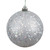 Vickerman N591007DQ 4" Silver Sequin Ball Drilled 6/Bag