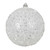  Vickerman N190211D 4.75" White Glitter Hail Ball 4/Bag