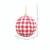  Vickerman MC210541 5" Red/White Plaid Cloth Ball Orn 2/box