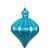  Vickerman N175812D 6" Turquoise Matte Onion Drop 4/Bg