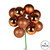  Vickerman N192588 12" Copper Ball Ornament Pick 4/Bg