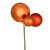  Vickerman N193118 18" Burnish Orange Ornament Pick 3/Bg