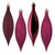 Vickerman N500121 5.5" Berry Red Drop 4 Finish Asst 8/Bx