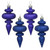 Vickerman N500022 - Cobalt Blue Finial Ornament