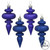 Vickerman N500022 - Cobalt Blue Finial Ornament
