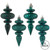 Vickerman N500062 4" Sea Blue Finial 4 Finish Asst 8/Bx