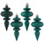 Vickerman N500062 4" Sea Blue Finial 4 Finish Asst 8/Bx
