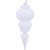 Vickerman N150611DSV - White Finial Ornament