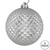 Vickerman N188507D - 4 Inch Silver Durian Glitter Ball Ornament  - 6 Pack